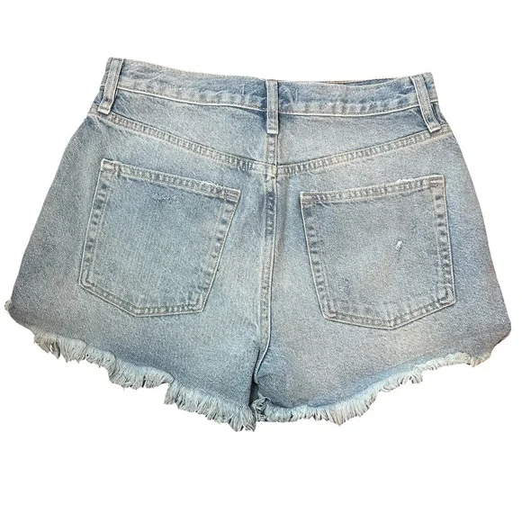 NWT Free People | We The Free Lasso Shorts Frayed-Hem Distressed Denim Size 27 - Picture 4 of 7